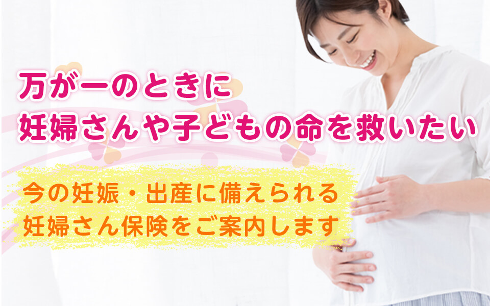 万が一のときに妊婦さんや子どもの命を救いたい。妊娠・出産に備えられる妊婦さん保険をご案内します。